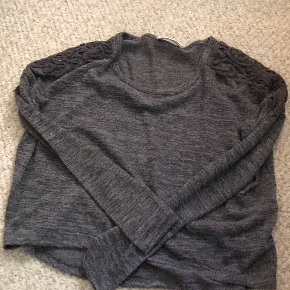 Gray cropped sweater